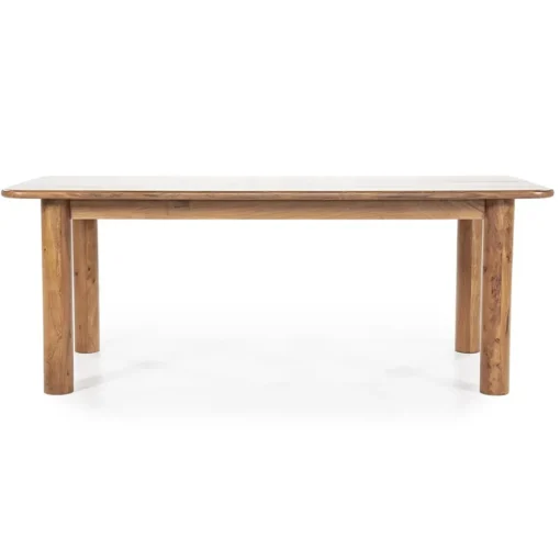 Acacia houten eettafel met afgeronde hoeken>Straluma Discount