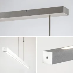 Aluminium LED hanglamp nikkel mat inclusief dimmer></noscript>Straluma Outlet