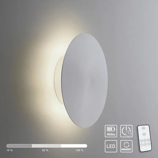 Aluminium LED wandlamp op accu 3-standen dimbaar>Straluma Discount