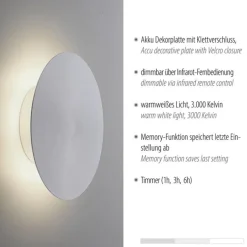 Aluminium LED wandlamp op accu 3-standen dimbaar></noscript>Straluma Discount