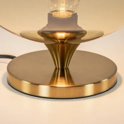 Amber glazen tafellamp met gouden voet></noscript>Straluma Online