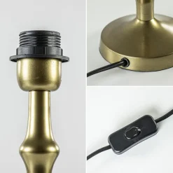 Antiek bronzen lampvoet Semut exclusief kap></noscript>Straluma Sale