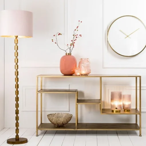 Antiek bronzen vloerlamp Malinda exclusief kap>Straluma Sale