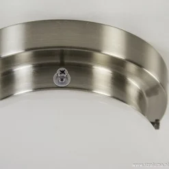 Art Deco plafondlamp staal met wit gl.></noscript>Straluma New