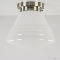 Art Deco plafondlamp staal met wit gl.></noscript>Straluma New