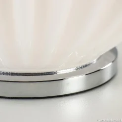 Art Deco tafellamp chroom met opaal glazen kap><noscript><img width=