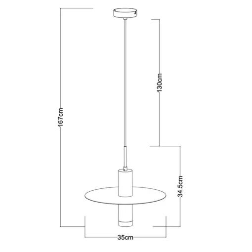 Badkamer hanglamp GU10 spot cilinder wit/brons>Straluma