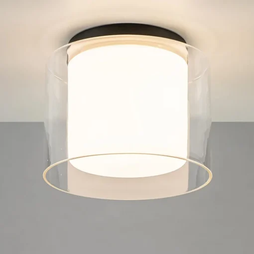 Badkamer plafondlamp helder met opaal glas IP44>Straluma