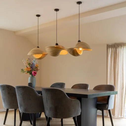 Bamboe hanglamp schelp 50 cm>Straluma Hot