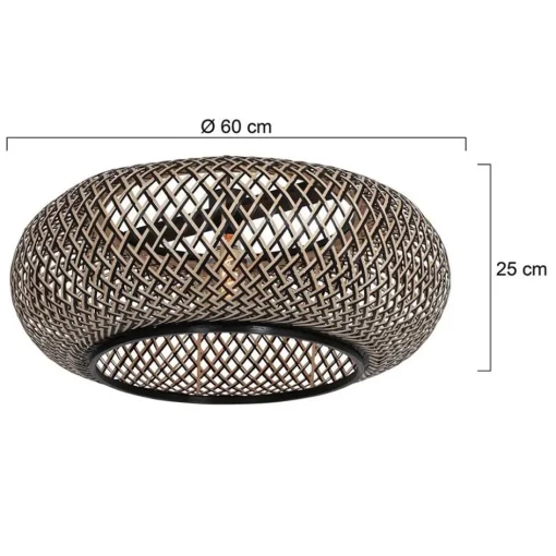 Bamboe kap rond 60x25 cm exclusief booglamp>Straluma Sale