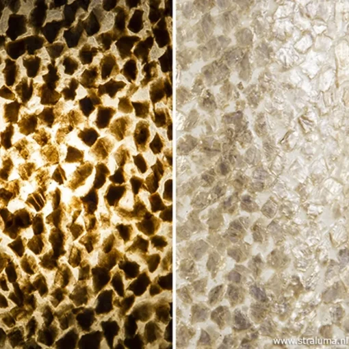 Beach wandlamp goud capiz schelpen>Straluma Online