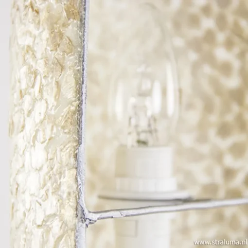 Beach wandlamp goud capiz schelpen>Straluma Online