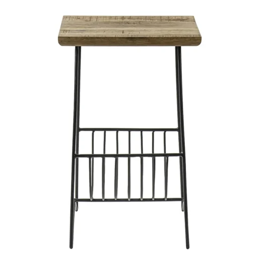 Bijzettafel mango hout met tijdschriftenrek>Straluma Clearance