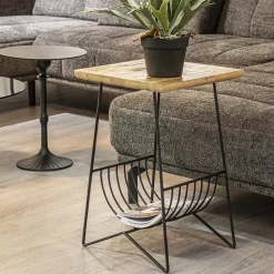 Bijzettafel mango hout met tijdschriftenrek></noscript>Straluma Clearance