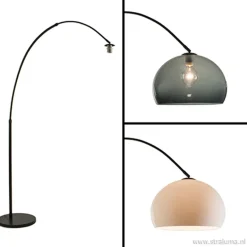 Boog-vloerlamp zwart exclusief kap></noscript>Straluma Hot