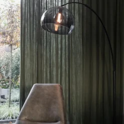 Boog-vloerlamp zwart exclusief kap></noscript>Straluma Hot
