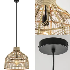 Botanische hanglamp Pocita rotan naturel 48 cm>Straluma