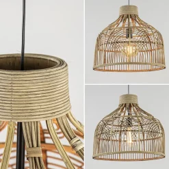 Botanische hanglamp Pocita rotan naturel 48 cm></noscript>Straluma
