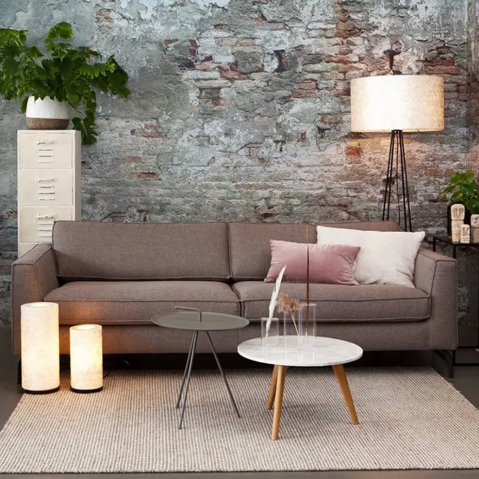 Botanische tafellamp cilinder met capiz schelpen wit>Straluma Sale