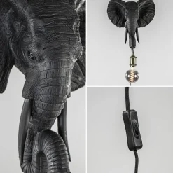 Botanische wandlamp Elephant mat zwart></noscript>Straluma Best