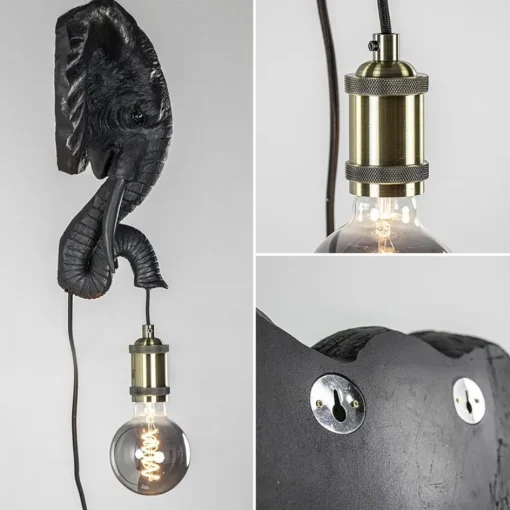 Botanische wandlamp Elephant mat zwart>Straluma Best