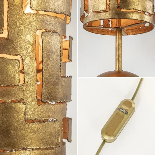 Brons metalen tafellamp inclusief dimmer>Straluma Sale