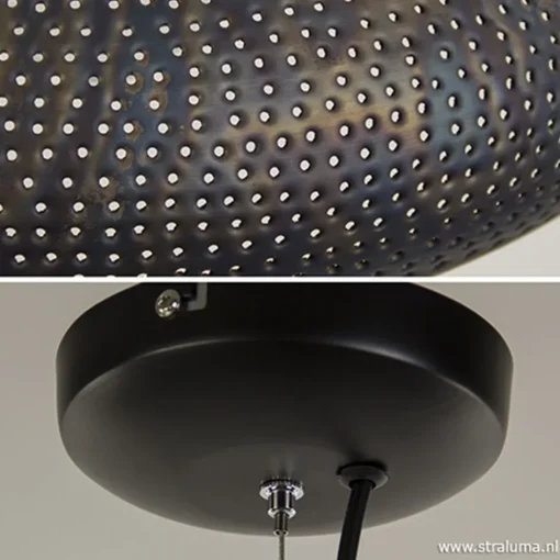 Brons-bruine hanglamp met gaatjes>Straluma Hot