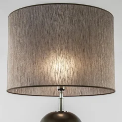 Brons/bruine vloerlamp inclusief ronde kap 50 cm></noscript>Straluma Outlet