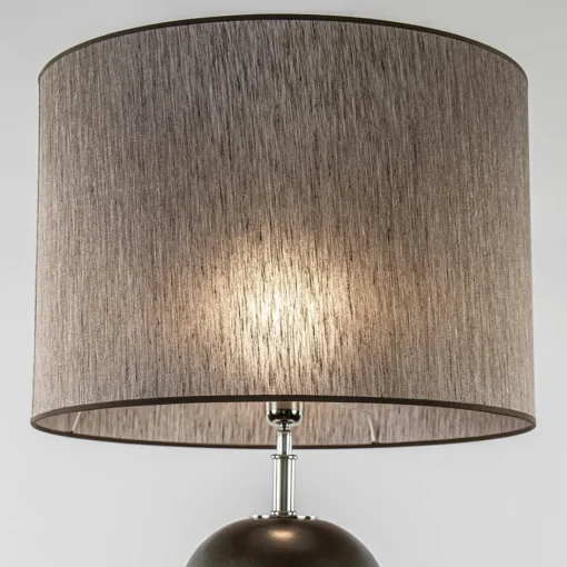 Brons/bruine vloerlamp inclusief ronde kap 50 cm>Straluma Outlet
