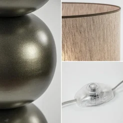 Brons/bruine vloerlamp inclusief ronde kap 50 cm></noscript>Straluma Outlet