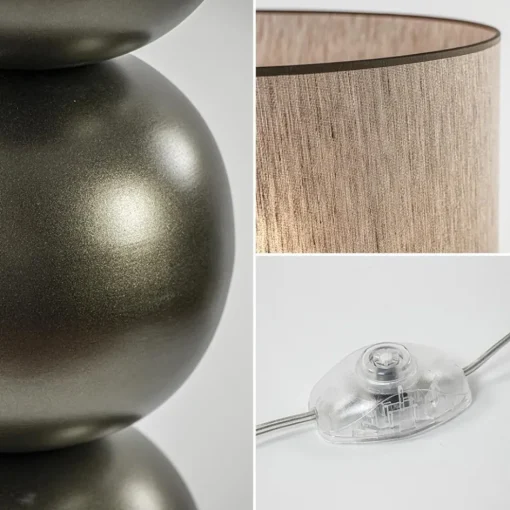 Brons/bruine vloerlamp inclusief ronde kap 50 cm>Straluma Outlet