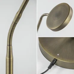 Bronzen leeslamp op accu inclusief dimbaar LED></noscript>Straluma Hot