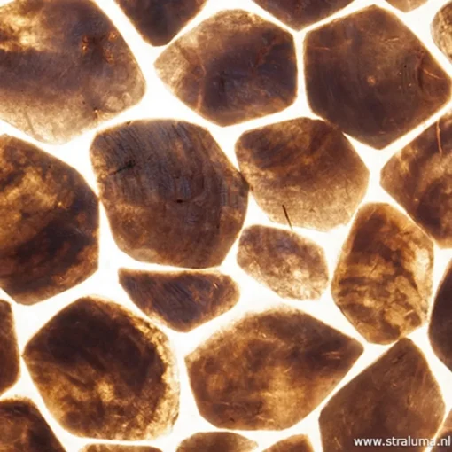 Bruin gouden hanglamp met capiz schelpen>Straluma Sale