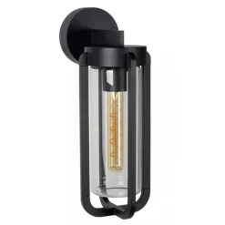 Buiten wandlamp zwart met helder glas IP65>Straluma Outlet