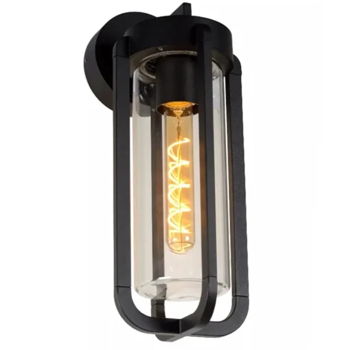Buiten wandlamp zwart met helder glas IP65>Straluma Outlet