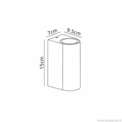 Buitenlamp afgerond up+down antra. IP54></noscript>Straluma Outlet