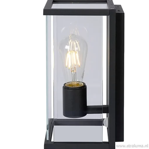 Buitenlamp antraciet/glas met bewegingssensor IP54>Straluma Clearance