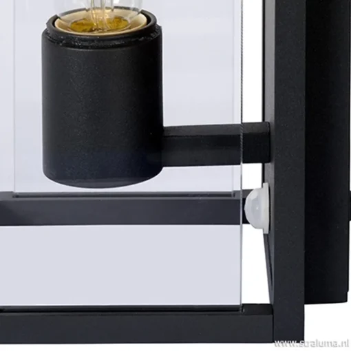 Buitenlamp antraciet/glas met bewegingssensor IP54>Straluma Clearance