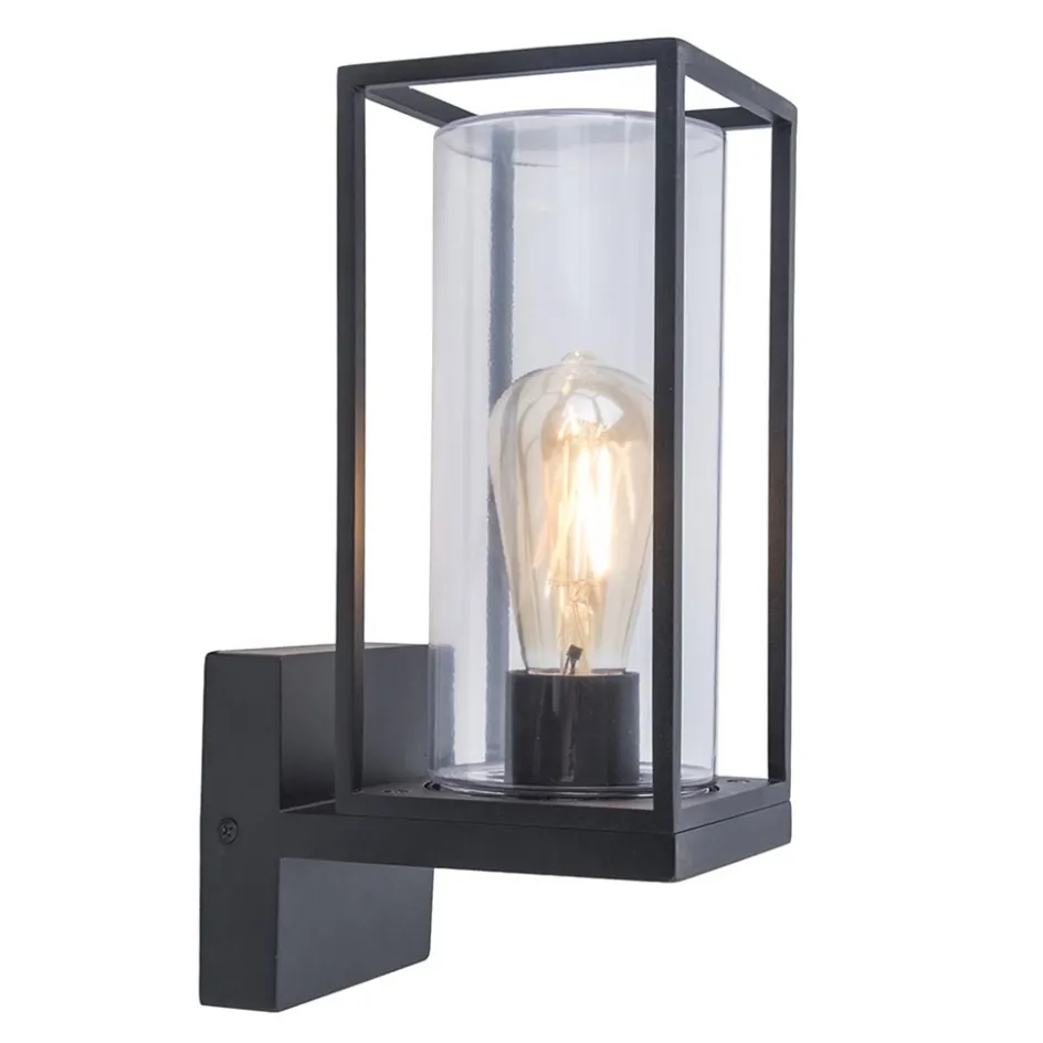 Buitenlamp Flair lantaarn op voet zwart IP44>Straluma