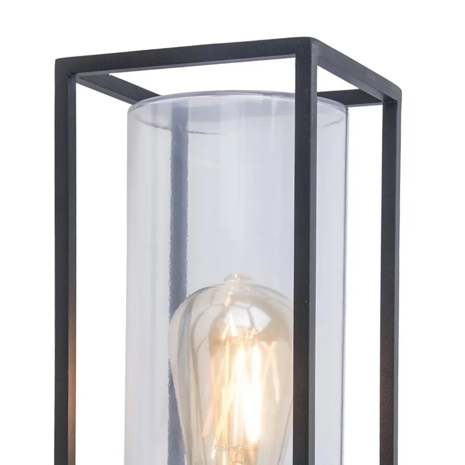 Buitenlamp Flair lantaarn op voet zwart IP44>Straluma