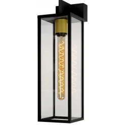 Buitenlamp lantaarn groot zwart/matgoud>Straluma Clearance