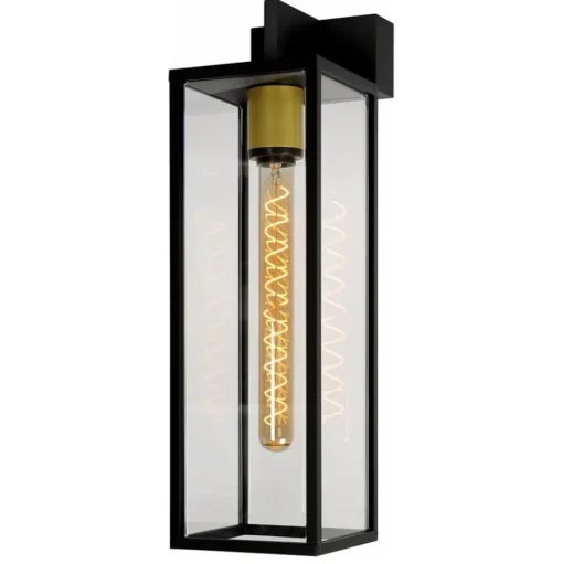 Buitenlamp lantaarn groot zwart/matgoud>Straluma Clearance