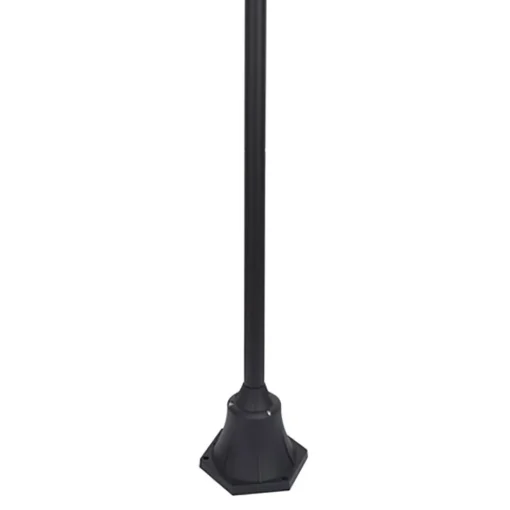 Buitenlamp lantaarn 3-lichts mat zwart met helder glas>Straluma New