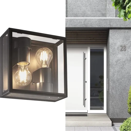 Buitenlamp lantaarn vierkant antraciet IP65>Straluma New