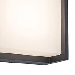 Buitenlamp LED wand vierkant donker grijs IP54></noscript>Straluma Online