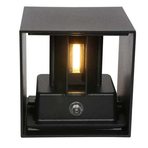 Buitenlamp Logan zwart + sch.sensor IP54>Straluma Online