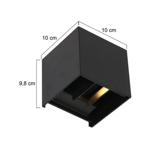 Buitenlamp Logan zwart + sch.sensor IP54>Straluma Online