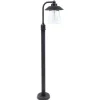 Buitenlamp op paal zwart/roest met helder glas>Straluma Online