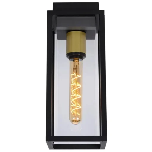 Buitenlamp plafond zwart met goud IP54>Straluma