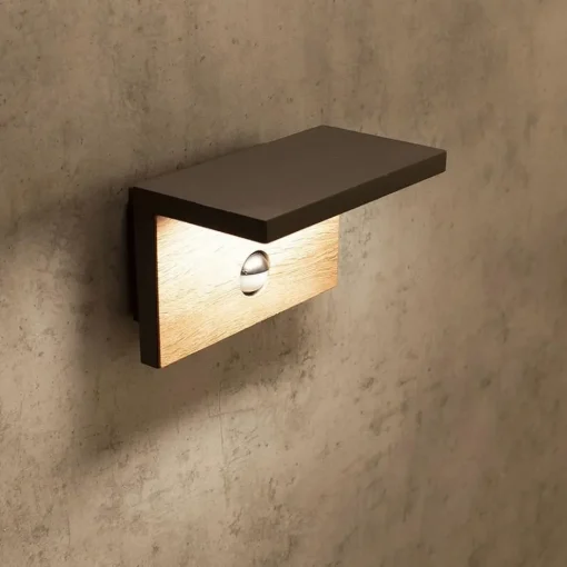 Buitenlamp Ruka antra/hout sensor IP54>Straluma Sale